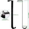 LEOTHER 2 Pcs Front Door Metal Wreath Hanger for Christmas Over The Door Single Hook Holder for Practical Party Decoration, Hanging Clothing, Towels, Wreaths, Bags (Matte Black) view 4