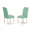East West Furniture X026EN257-5 5 Piece Kitchen Table Set for 4 Includes a Rectangle Dining Room Table with X-Legs and 4 Pond Faux Leather Parsons Dining Chairs, 36x60 Inch, Multi-Color view 4