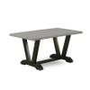 East West Furniture V696GA650-5 5 Piece Dining Table Set Includes a Rectangle Dining Room Table with V-Legs and 4 Dark Gotham Linen Fabric Upholstered Chairs, 36x60 Inch, Multi-Color view 3