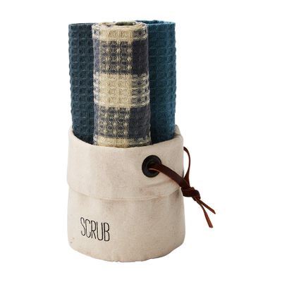 Mud Pie Towels in Canvas Holder