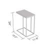 Unknown1 Accent Table 19l C-Shaped Marble Gold Metal 18'9' X 11'8' 24' Multi Color Modern Contemporary Rectangle MDF view 4