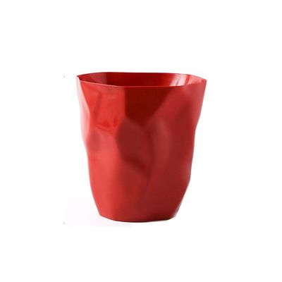 XIANGGUI 1983 Garbage Bin Creative Personality Living Room Trash Can Decorative Bedroom Kitchen Simple Storage Bucket Small Furniture Wastebasket (Color : Red, Size : 7L)
