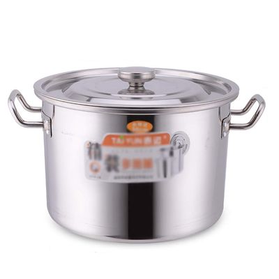 Stock Pot, Catering Commercial Thickened 304 Stainless Steel Soup Pot With Lid For Gas Stove/induction Cooker (8-92L) (Size : 70L)