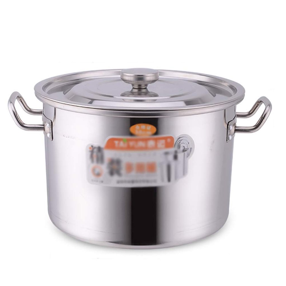 Stock Pot, Catering Commercial Thickened 304 Stainless Steel Soup Pot With Lid For Gas Stove/induction Cooker (8-92L) (Size : 70L)
