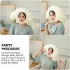BESTOYARD Dumpling Head Set - Funny Party Hat for Festivals Soft Plush Headwear for Men and Women Perfect for Halloween Birthdays and Carnival Celebrations view 3