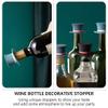 2 Pack Fashion Hat Shape Silicone Wine Bottle Stoppers Red Wine Cork Sealer Reusable Bottle Lids view 3