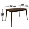 CAPHAUS Modern 5-Piece Rectangular Dining Table Set with Black Leather Cushion Chairs for Home, Seats 6, Easy to Assemble view 4
