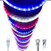Russell Decor Patriotic Rope Lights Red White Blue for Independence Day 4th of July Memorial Day Veterans Day and Christmas Decoration (90 Feet) view 1