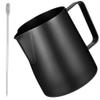 2pcs Stainless Steel Milk Frothing Jug with Latte Art Pen Food-grade Material Easy to Clean for Cappuccino Coffee Art Precise Measurement Scale Included view 4