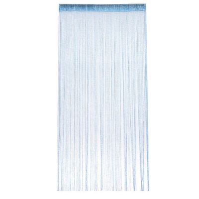 ZALING Metallic Tinsel Curtains Foil Fringe Shimmer Curtain Door Window Decoration for Birthday Wedding Party,Sky Blue