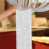 ZALING Metallic Tinsel Curtains Foil Fringe Shimmer Curtain Door Window Decoration for Birthday Wedding Party,Silver Gray view 2