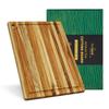 BEEFURNI Small Teak Cutting Board with Juice Groove and Hanging Hole (14x10x0.6"), Durable Wooden Cutting Boards for Kitchen, Chopping & Serving Board, Wood Cutting Board Non Toxic, Gift Box Included view 1