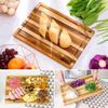BEEFURNI Small Teak Cutting Board with Juice Groove and Hanging Hole (14x10x0.6"), Durable Wooden Cutting Boards for Kitchen, Chopping & Serving Board, Wood Cutting Board Non Toxic, Gift Box Included view 2
