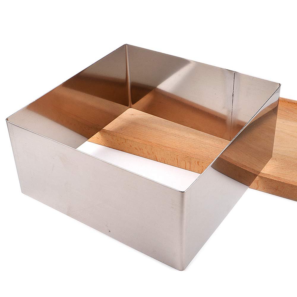 12 inches diagonal 10cm height square stainless steel mousse cake ring mold cheese tiramisu cake mould party molding DIY bakery