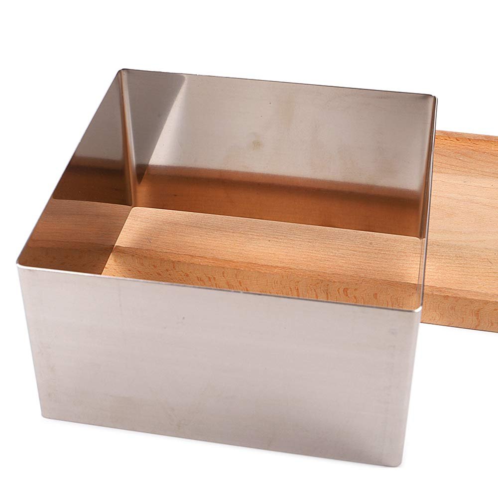 10 inches 10cm height square 304 stainless steel mousse cake ring mold cheese tiramisu cake mould party cake tools DIY bakery
