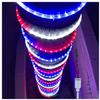 Russell Decor 40ft/12m Led Rope Lights for Patriotic 4th of July Memorial Day Decor Party Outdoor Decorative Lighting Trees Patio Deck Flexible String Tube Lights Blue Red White view 1
