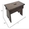 Peaceful Classics Step Stool - Amish Handmade Kids Step Stools - Bathroom, Bedroom, Living Room Or Kitchen Step Stool for Adults - Multipurpose Foot Stool Made of Solid Oak (9" High, Antique Slate) view 2