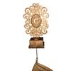 MY SWANKY HOME Monogram Scroll Pedestal Stocking Ornament Holder Gold Personalized Hanger Hook view 2