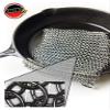 Chain Mail Scrubber by Crisbee - 316 Stainless Steel - Rust Resistant - Perfect for Cast Iron and Carbon Steel Cookware by Crisbee view 3