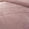 HNU 3 Piece Casual Style Soft Mink Velvet Plush Fleece Sherpa Comforter Set, Beautiful Design Thick Warm Down Alternative Silky Reversible Solid Contemporary Wood-Rose Pink Comforter Queen Size view 2