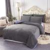 HNU 3 Piece Casual Style Soft Mink Velvet Plush Fleece Sherpa Comforter Set, Beautiful Design Thick Warm Down Alternative Silky Reversible Solid Contemporary Grey Comforter King Size view 1