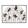 MY SWANKY HOME Elegant Contemporary Floral Metal Wall Sculpture Blossom Branch Open Brown Taupe view 1