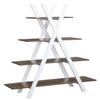 Convenience Concepts Oxford A Frame Bookshelf 45.75" - 4-Tier Farmhouse Open-Concept Bookshelf for Living Room, Family Room X-Shaped Shelving Unit for Media & Decor, Office Storage, Driftwood/White view 1