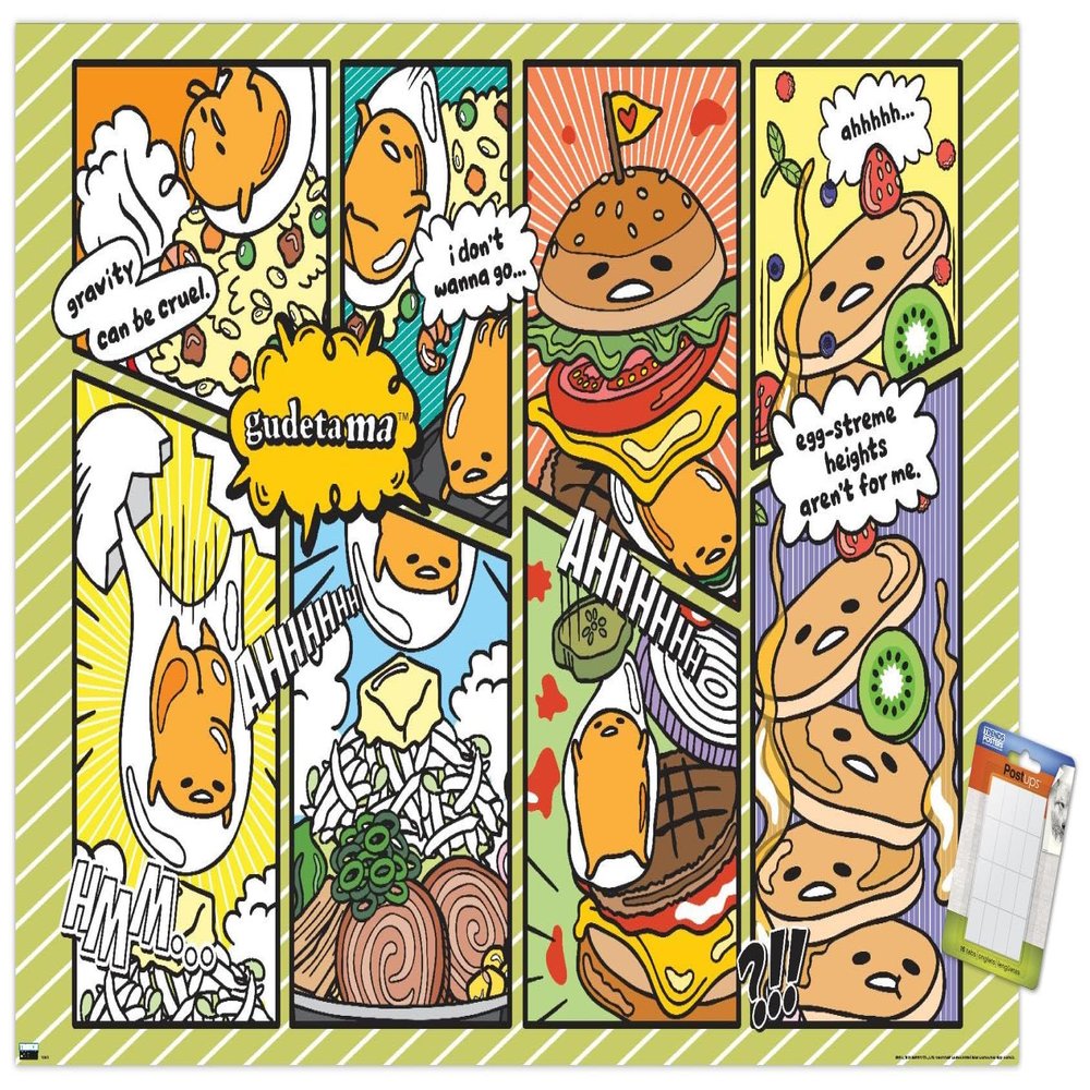 Trends International Gudetama - Food Wall Poster, 14.725" x 22.375", Premium Poster & Mount Bundle