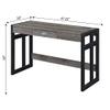 Convenience Concepts Monterey Desk with Charging Station, 47-inch, Weathered Gray/Black view 3