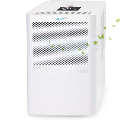 SereneLife Portable Electric Home Mini Dehumidifier - 322 Square Feet Quiet Compact Small Dehumidifiers For Home Closet Basement w/ 3L Water Tank Capacity, Removes Moisture - SereneLife PDUMID95.5