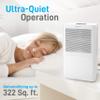 SereneLife Portable Electric Home Mini Dehumidifier - 322 Square Feet Quiet Compact Small Dehumidifiers For Home Closet Basement w/ 3L Water Tank Capacity, Removes Moisture - SereneLife PDUMID95.5 view 3