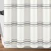 Lush Decor Farmhouse Stripe Cotton Shower Curtain, 72" W x 72" L, Gray - Striped Bathroom Curtain - Fabric Shower Curtains - Farmhouse Bathroom Decor view 3