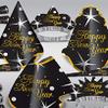 Happy New Year Shimmer Assortment for 10 People Hats, Tiaras, Noisemaker Horns - Black/Gold/Silver view 3