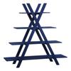Convenience Concepts Oxford A Frame Bookshelf 45.75" - 4-Tier Farmhouse Open-Concept Bookshelf for Living Room, Family Room X-Shaped Shelving Unit for Media & Home Decor, Office Storage, Cobalt Blue view 1
