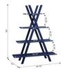 Convenience Concepts Oxford A Frame Bookshelf 45.75" - 4-Tier Farmhouse Open-Concept Bookshelf for Living Room, Family Room X-Shaped Shelving Unit for Media & Home Decor, Office Storage, Cobalt Blue view 3