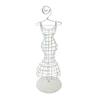 MY SWANKY HOME Elegant White Iron Wire Hourglass Dress Form Set 2 Jewelry Photo Holder 11 in view 3