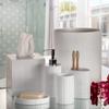 Creative Scents Polar White Bathroom Accessories Set with Trash Can - 6 Piece Bathroom Set Features: Waste Basket, Tissue Cover, Soap Dispenser, Toothbrush Holder, Tumbler and Soap Dish view 2
