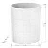 Creative Scents Polar White Bathroom Accessories Set with Trash Can - 6 Piece Bathroom Set Features: Waste Basket, Tissue Cover, Soap Dispenser, Toothbrush Holder, Tumbler and Soap Dish view 3