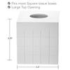 Creative Scents Polar White Bathroom Accessories Set with Trash Can - 6 Piece Bathroom Set Features: Waste Basket, Tissue Cover, Soap Dispenser, Toothbrush Holder, Tumbler and Soap Dish view 4