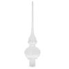 Pearl Drops on White Chandelier Clear Glass Christmas Tree Topper 11 Inches view 1