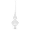 Pearl Drops on White Chandelier Clear Glass Christmas Tree Topper 11 Inches view 2