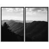 SIGNWIN 2 Piece Framed Canvas Wall Art Monochromatic Mountains Canvas Prints Home Artwork Decoration for Living Room,Bedroom - 24"x36"x2 Panels view 2