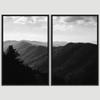 SIGNWIN 2 Piece Framed Canvas Wall Art Monochromatic Mountains Canvas Prints Home Artwork Decoration for Living Room,Bedroom - 24"x36"x2 Panels view 3