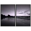 SIGNWIN 2 Piece Framed Canvas Wall Art Black and White Scenery Canvas Prints Home Artwork Decoration for Living Room,Bedroom - 24"x36"x2 Panels view 2