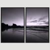 SIGNWIN 2 Piece Framed Canvas Wall Art Black and White Scenery Canvas Prints Home Artwork Decoration for Living Room,Bedroom - 24"x36"x2 Panels view 3