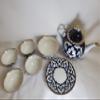Blue & White Handmade Uzbek Tea Set view 3