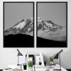 SIGNWIN 2 Piece Framed Canvas Wall Art Monochromatic Mountains Canvas Prints Home Artwork Decoration for Living Room,Bedroom - 24"x36"x2 Panels view 1