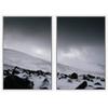 SIGNWIN 2 Piece Framed Canvas Wall Art Monochromatic Mountains Canvas Prints Home Artwork Decoration for Living Room,Bedroom - 24"x36"x2 Panels view 2