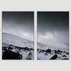 SIGNWIN 2 Piece Framed Canvas Wall Art Monochromatic Mountains Canvas Prints Home Artwork Decoration for Living Room,Bedroom - 24"x36"x2 Panels view 3