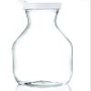 [24 PACK] Clear Plastic Heavy Duty Pitcher - Large Water Carafes, Plastic Bottles with Flip Top Lid, Beverage Pitchers with Lid - BPA Free Plastic Decanter, Juice, Ice Tea, Picnic, Catering (50 Oz) view 2